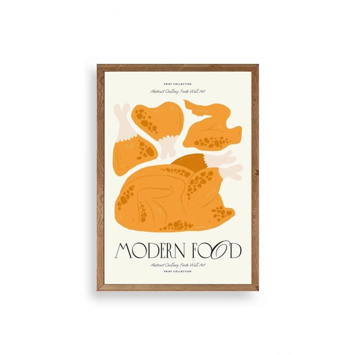 Tavuk Ahşap Çerçeveli Tablo 17 x 23