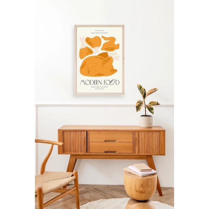 Tavuk Ahşap Çerçeveli Tablo 17 x 23