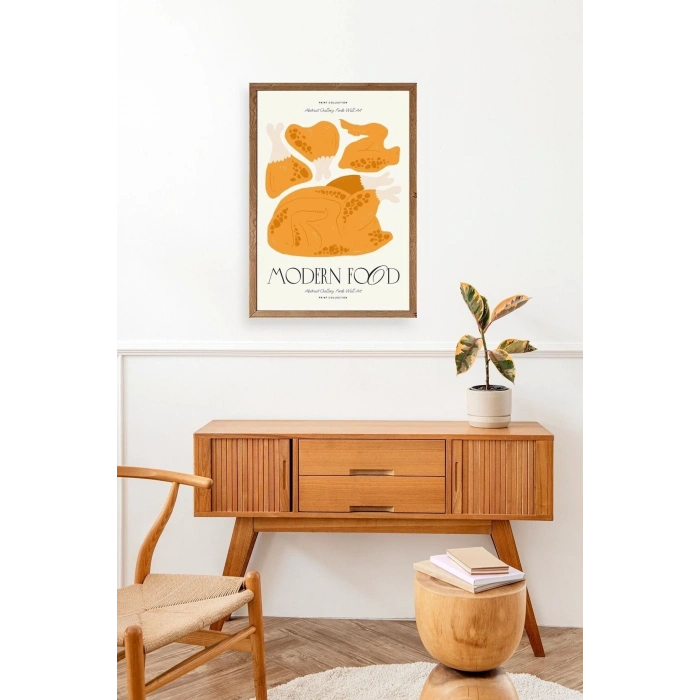 Tavuk Ahşap Çerçeveli Tablo 30 x 42