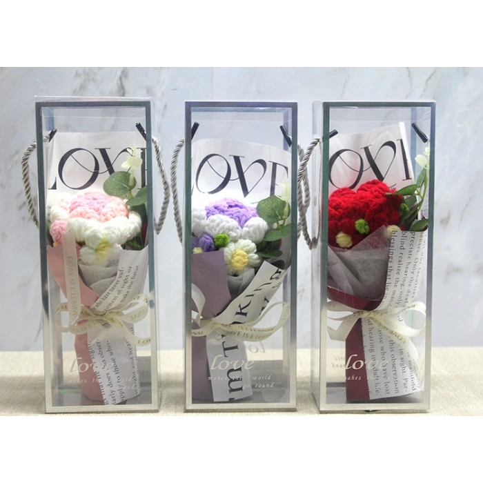 Single Hand Knitted Rose Bouquet