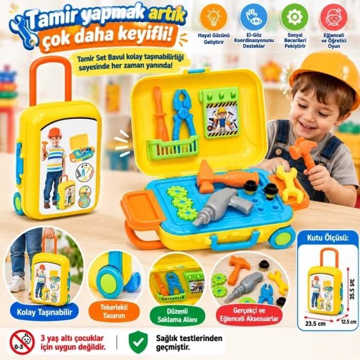 Teknik Tamir Seti 1 Adet Pratik Bavul