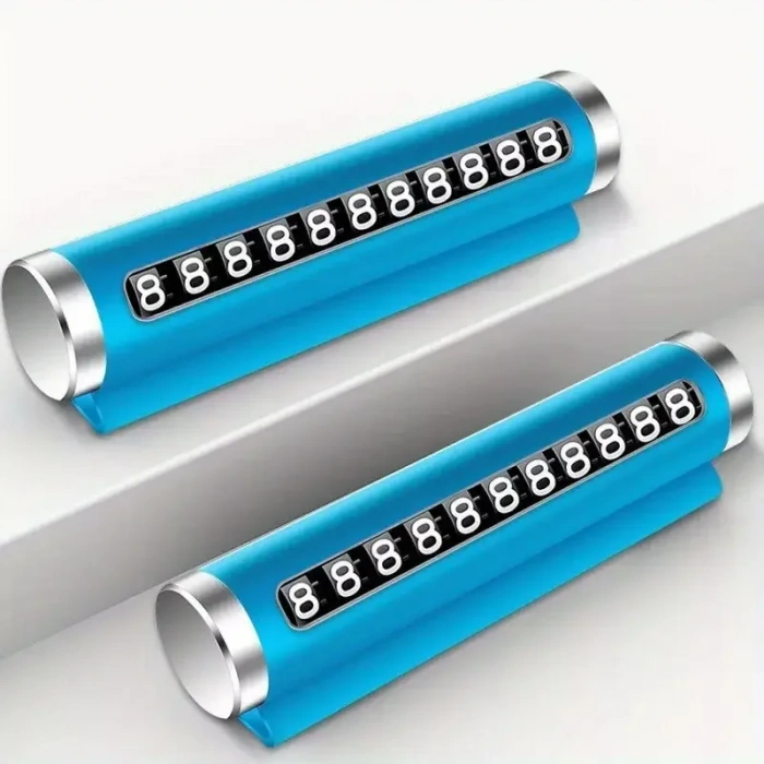 Telefon Numarası Plaka Silindiri Ayarı Renkli Metal Alüminyum Araba Geçici Park Kartı Evrensel Moda Oto Aksesuarları (5365)