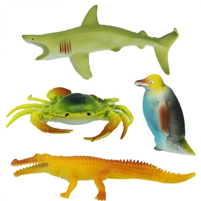 Temalı Hayvanlar Poşetli 10lu Set (okyanus Model)