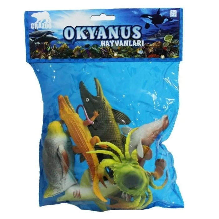 Temalı Hayvanlar Poşetli 10lu Set (okyanus Model)