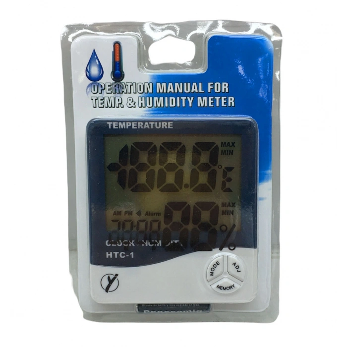 TEMPERATURE HTC-1 DİJİTAL SAAT - SICAKLIK - NEM ÖLÇER (5365)