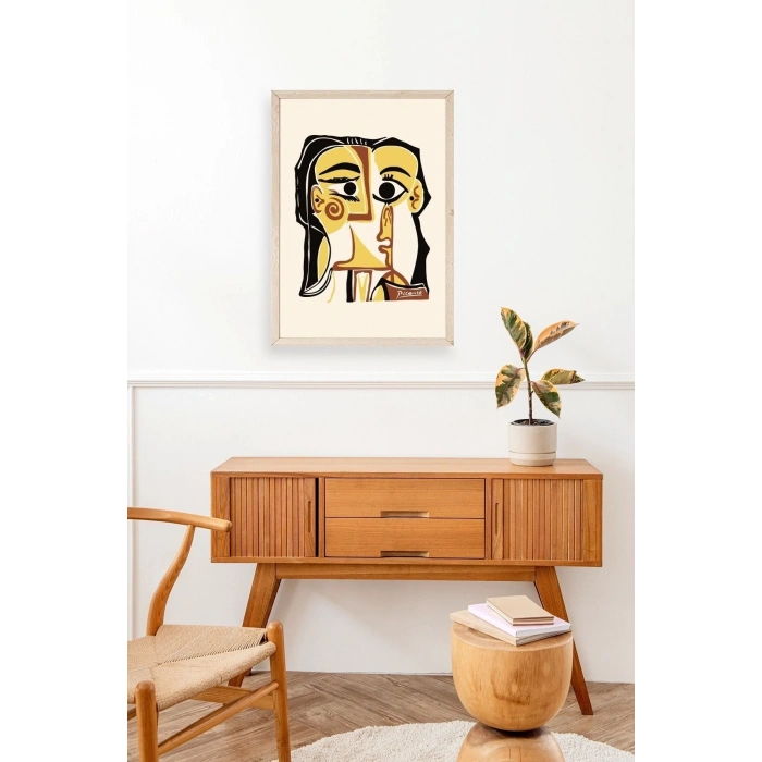 Tete de Femme Ahşap Çerçeveli Tablo 17 x 23