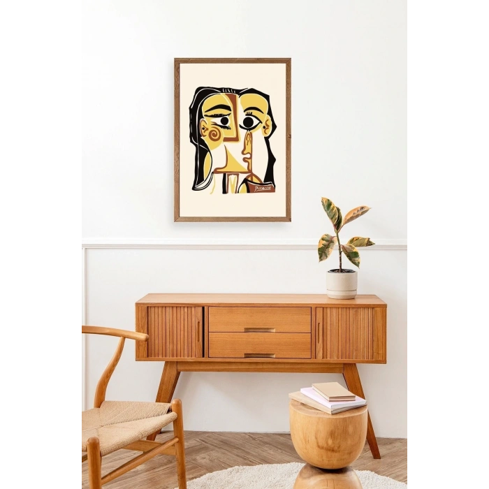 Tete de Femme Ahşap Çerçeveli Tablo 17 x 23