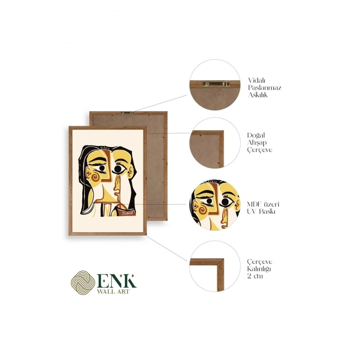 Tete de Femme Ahşap Çerçeveli Tablo 17 x 23