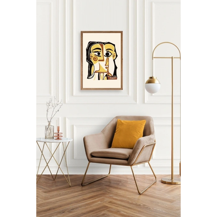 Tete de Femme Ahşap Çerçeveli Tablo 23 x 30