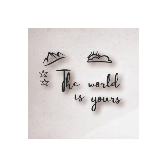 The Worlds Is Yours Ahşap Duvar Tablo 50 x 41