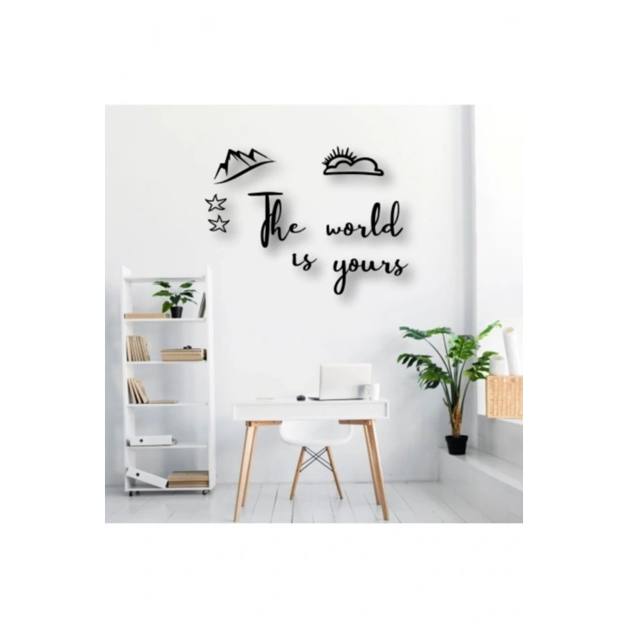 The Worlds Is Yours Ahşap Duvar Tablo 50 x 41