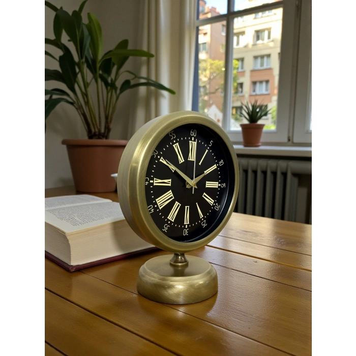 Time Art 25 x 20 Eskitme Metal Masa Saati