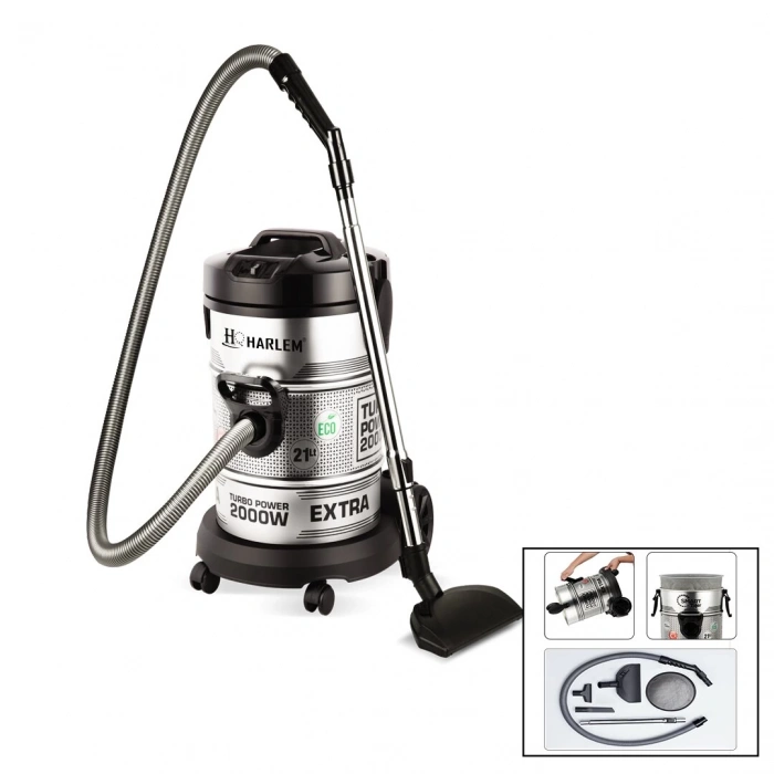 TORBASIZ - KURU VAKUMLU - METAL KASA ELEKTRİKLİ SÜPÜRGE 21LT - 2850W HSV-622DVC (5365)
