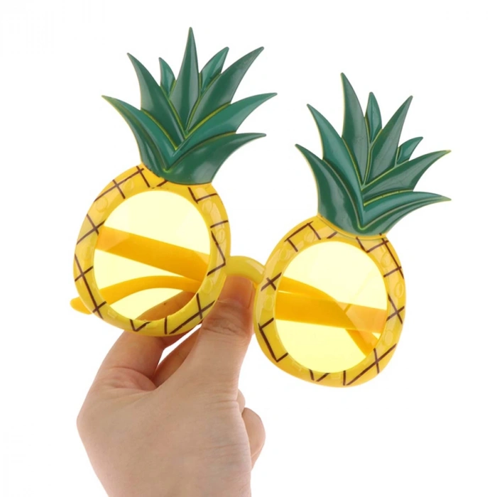 Tropikal Hawaii Ananas Şekilli Parti Gözlüğü 9.5 x 14 cm (5365)