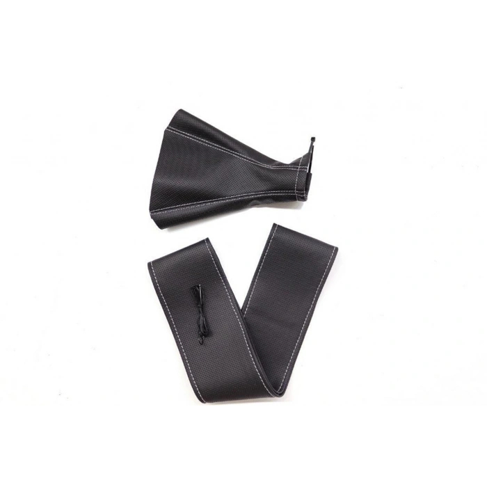 Tüm Araçlara Uyumlu Direksiyon Kılıfı Ve Vites Körüğü Siyah Vinil Gri