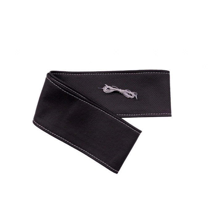 Tüm Araçlara Uyumlu Vinil Direksiyon Kılıfı, Dikmeli Gri Dikişli