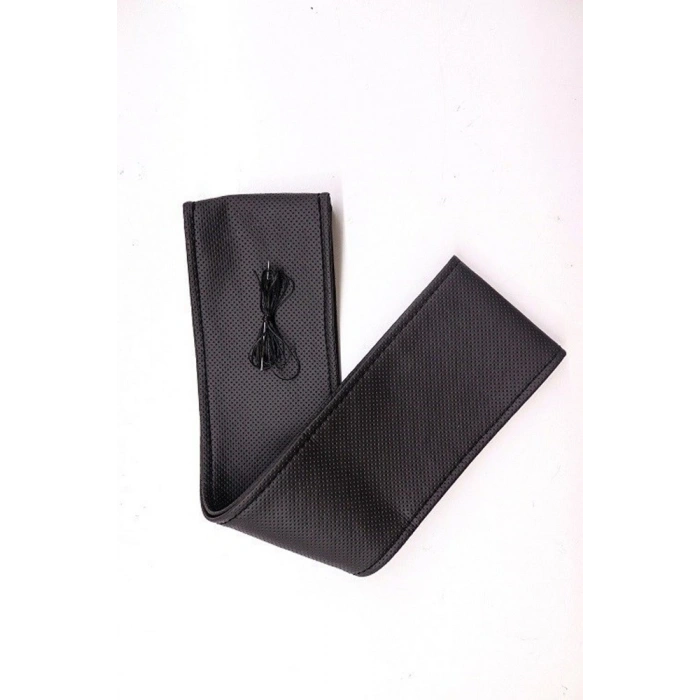 Tüm Araçlara Uyumlu Vinil Direksiyon Kılıfı, Dikmeli Siyah Dikişli