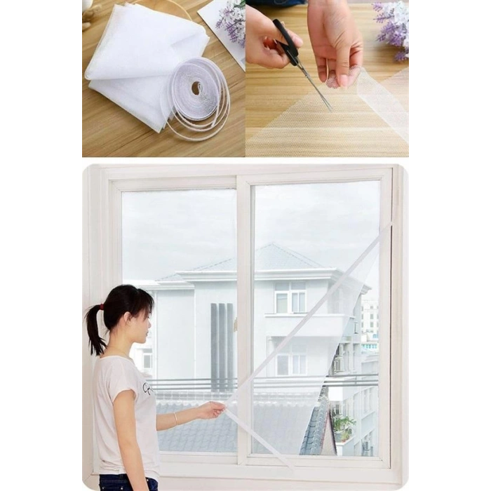 Tüm Cam Pencere Kapılara Uyumlu Tek Kanat Pencere Sinekliği (5365)