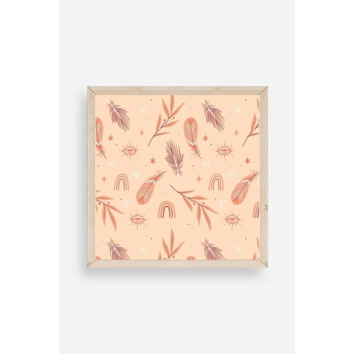 Tüy Ahşap Çerçeveli Tablo 23 x 23