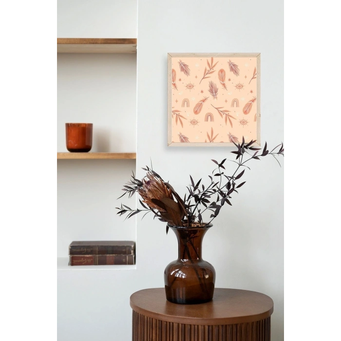 Tüy Ahşap Çerçeveli Tablo 23 x 23