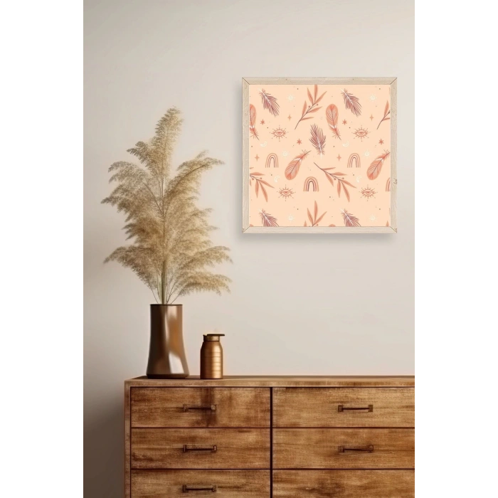 Tüy Ahşap Çerçeveli Tablo 42 x 42