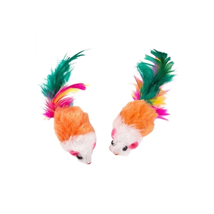 Tüylü Mini Fare Kedi Oyuncağı 4.8 Cm