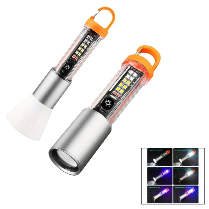 TYPE-C CHARGEABLE WATERPROOF - ZOOMABLE - LED FLASHLIGHT HS-2302 (5365)