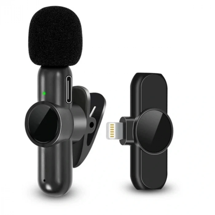 Type C Compatible iPhone Converter Wireless Lapel Microphone Android and iPhone Compatible Mini Microphone (5365)