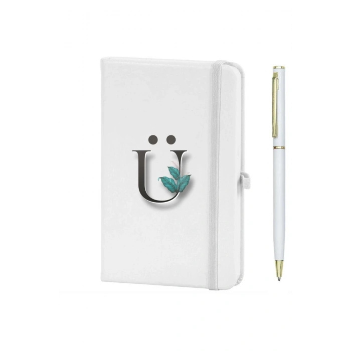 Ü Harfi Çiçek Baskılı Defter