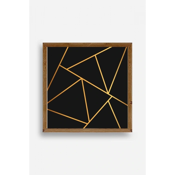 Üçgen Ahşap Çerçeveli Tablo 42 x 42