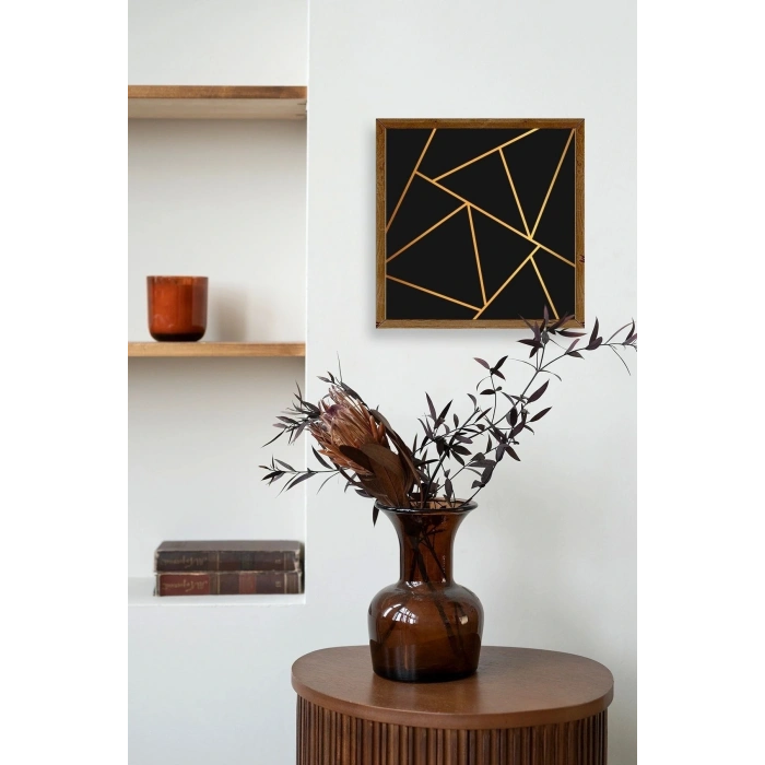 Üçgen Ahşap Çerçeveli Tablo 42 x 42