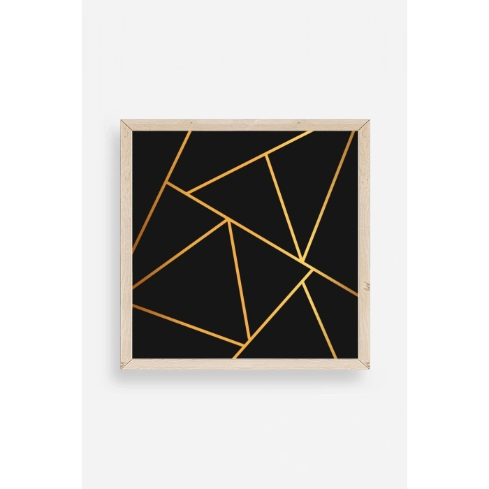 Üçgen Ahşap Çerçeveli Tablo 50 x 50