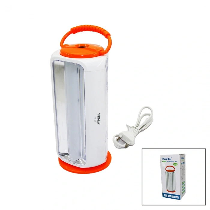 TRIANGLE VERTICAL MODEL HAND TORCH LAMP 3 PIECE TUBE LED - 54SMD PLUG CHARGEABLE - POWERBANK - SOLAR INPUT SOCKET (5365)