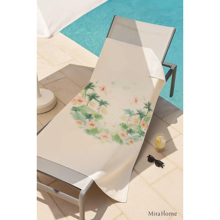 Unisex Desenli Baskılı Deniz Plaj Havlusu Palmiye 70x140 Cm