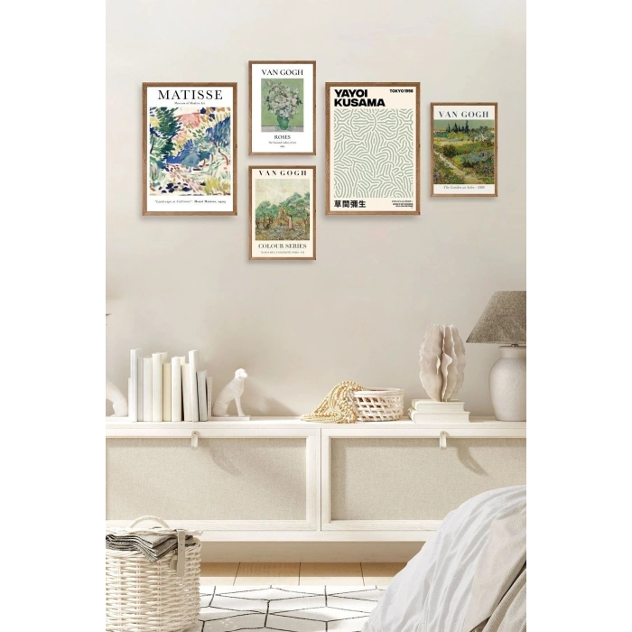 Ünlü Tablo Seti 5li Tablo 30 x 40