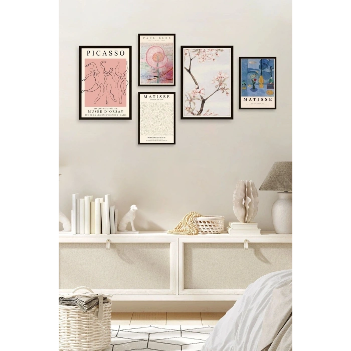 Ünlü Tablo Seti 5li Tablo 30 x 40