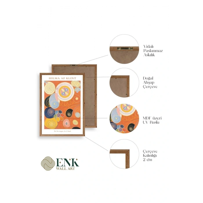 Ünlü Tablolar Üçlü Ahşap Çerçeveli Tablo 40 x 60