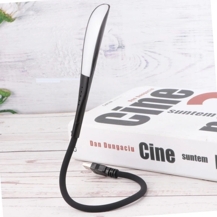 USB Girişli 14 Ledli 3 Kademeli Dokunmatik Masa/Kitap Okuma Lambası Ledi Siyah (5365)
