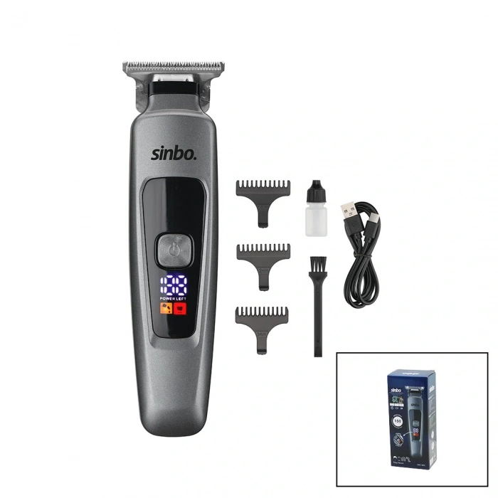USB ŞARJLI - LCD GÖSTERGELİ SAÇ - SAKAL KESME TRAŞ MAKİNESİ İKİ FARKLI HIZ - 150 DK. ÇALIŞMA SÜRE  SHC-1910 (5365)