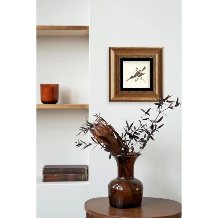 Uzun Gaga Çerçeveli Taş Tablo 20 cm