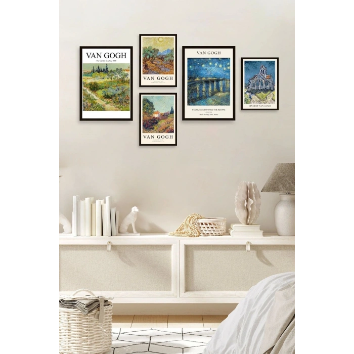 Van Gogh 5li Tablo 30 x 40