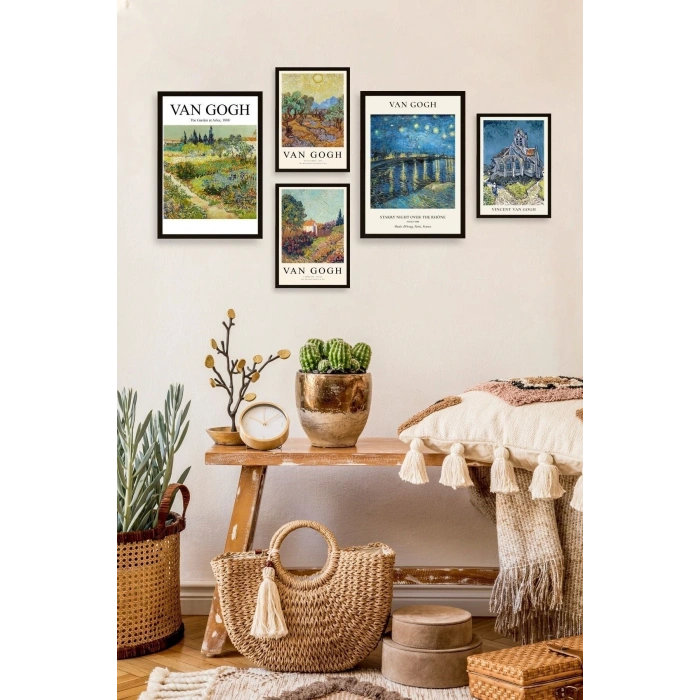 Van Gogh 5li Tablo 30 x 40