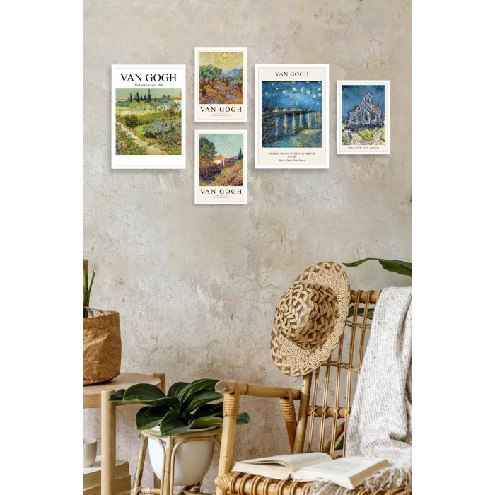 Van Gogh 5li Tablo 30 x 40