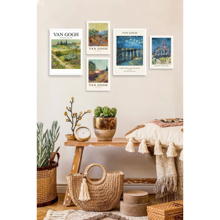 Van Gogh 5li Tablo 30 x 40