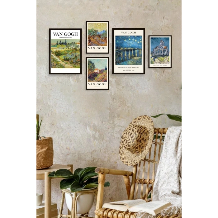 Van Gogh 5li Tablo 30 x 40