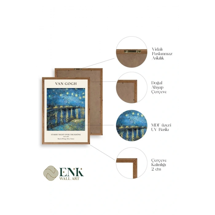 Van Gogh Ahşap Çerçeveli Tablo 17 x 23