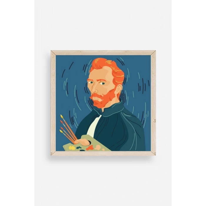 Van Gogh Ahşap Çerçeveli Tablo 23 x 23