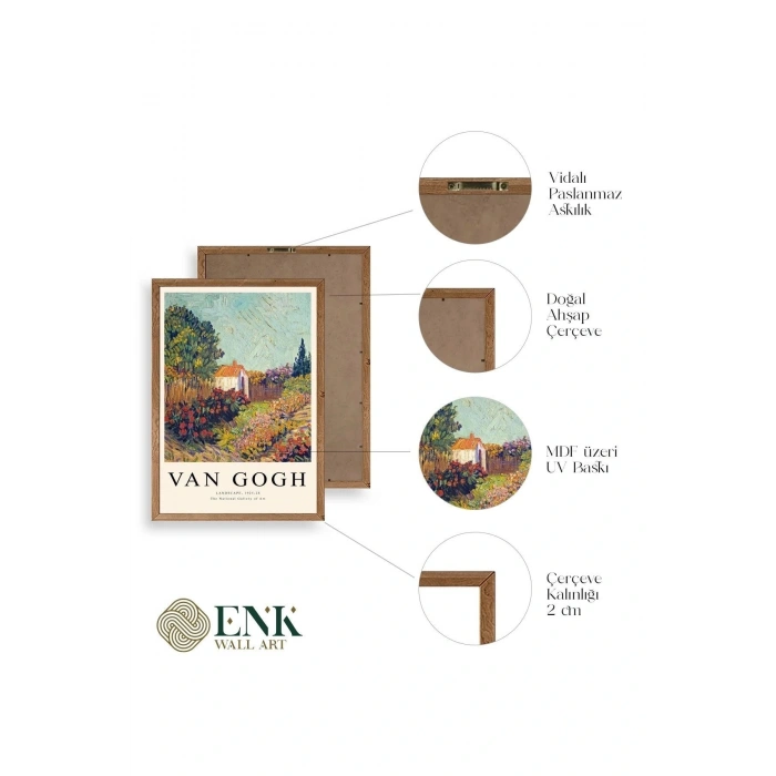 Van Gogh Ahşap Çerçeveli Tablo 30 x 42