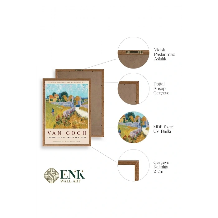 Van Gogh Ahşap Çerçeveli Tablo 30 x 42