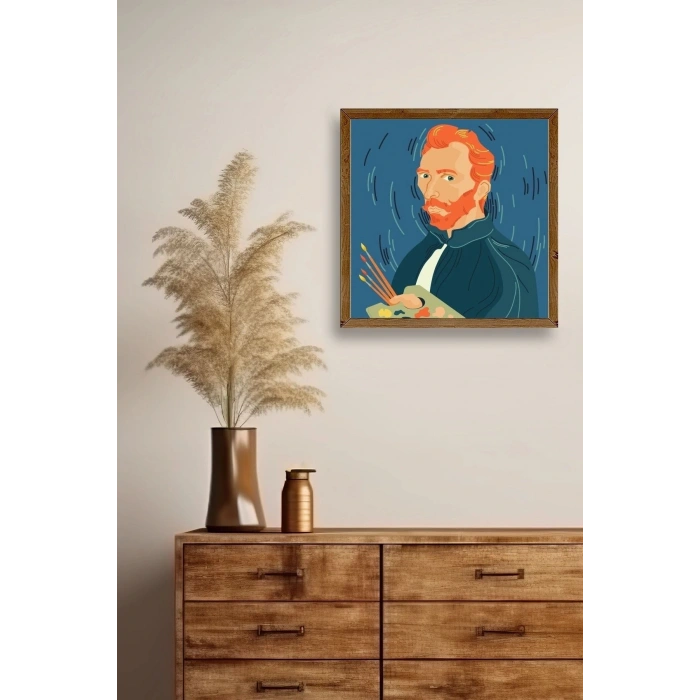 Van Gogh Ahşap Çerçeveli Tablo 50 x 50